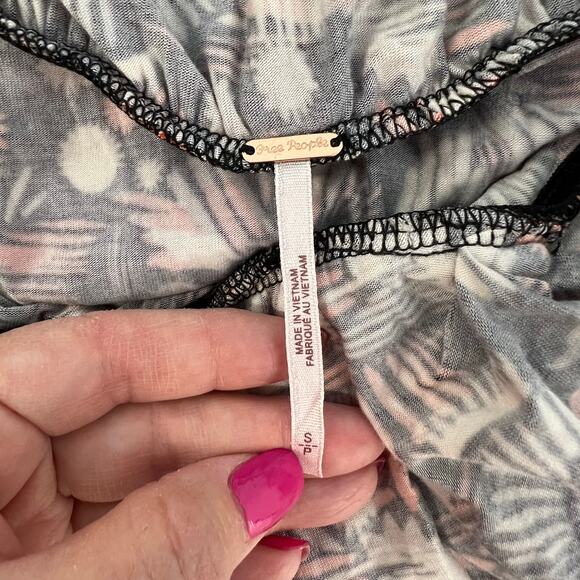 Free People Daria Halter Maxi Dress Floral Low Back Wrap Slit Plunge Size S NWT - Picture 7 of 14